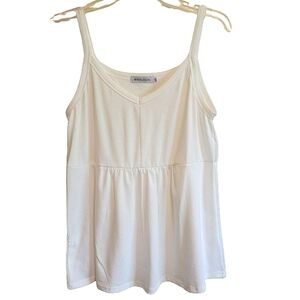 MISSLOOK womens white peasant white tank top size Medium